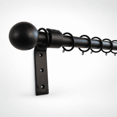 Hand Forged 30mm Diam Large Iron Curtain Pole 